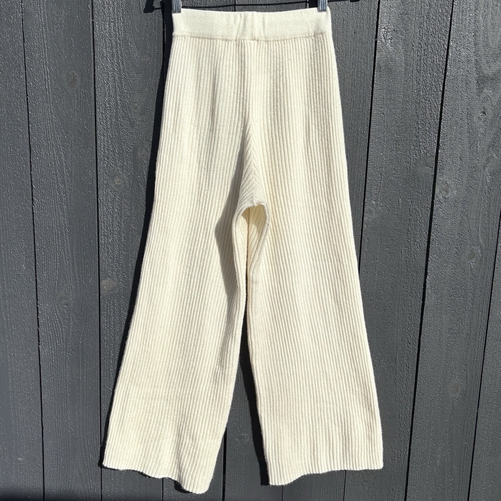 Nap Loungewear Cashmere Wide Leg Pants S Ribbed Luxury Relax Capsule Cozy Cream